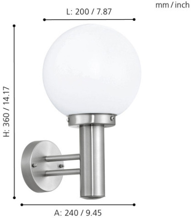 картинка Настенный фонарь уличный Nisia 30205 от магазина BTSvet