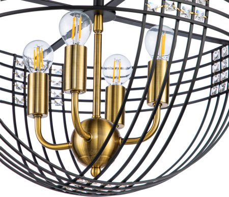 картинка Люстра потолочная на штанге Fresco V000104 (10001/4C Black) от магазина BTSvet