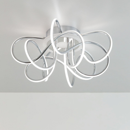 картинка Потолочная люстра светодиодная с пультом управлением смартфоном и голосом регулировкой цветовой температуры и яркости Джемини Смарт CL229A151E RGB от магазина BTSvet