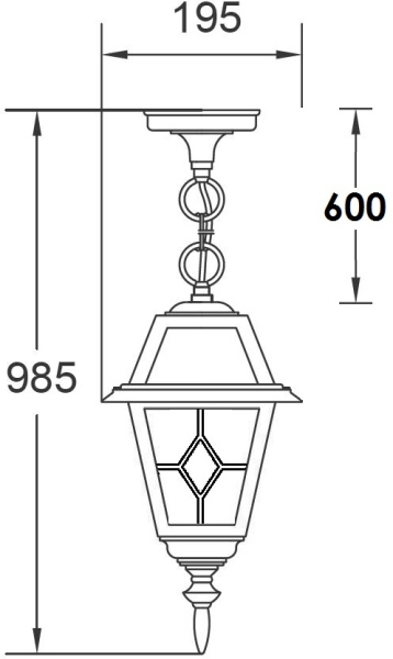 картинка Уличный светильник подвесной FARO 91105 Bl от магазина BTSvet