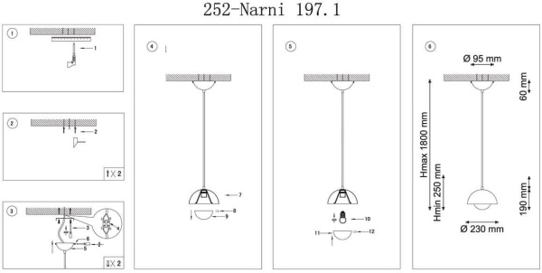 картинка Подвесной светильник Narni 197.1 verde от магазина BTSvet