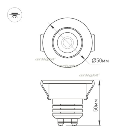 картинка Светодиодный светильник мебельный LTM-R50WH 5W White 25deg (Arlight, IP40 Металл, 3 года) 020754 от магазина BTSvet