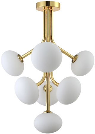картинка Потолочная люстра на штанге Alicia SP7 Gold/White от магазина BTSvet