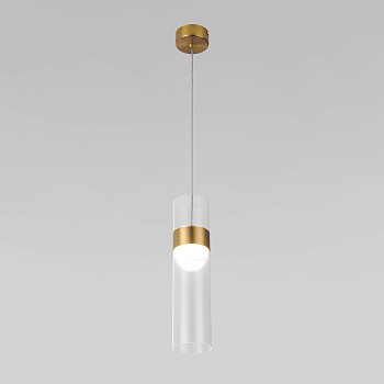 Подвесной светильник Lumen 50244/1 LED латунь/прозрачный