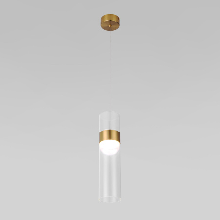 Подвесной светильник Lumen 50244/1 LED латунь/прозрачный