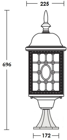 картинка Наземный фонарь LONDON L 64804L Bl от магазина BTSvet