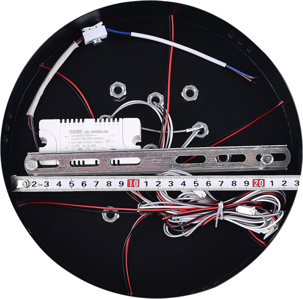 картинка Потолочная люстра светодиодная с управлением смартфоном и пультом регулировкой цветовой температурой и яркости ночным режимом и таймером HIGH-TECH LED LAMPS 82008 BLACK от магазина BTSvet