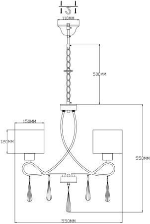 картинка Подвесная люстра Mae V2562-3P от магазина BTSvet