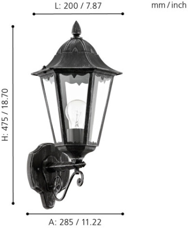 картинка Настенный фонарь уличный Navedo 93457 от магазина BTSvet