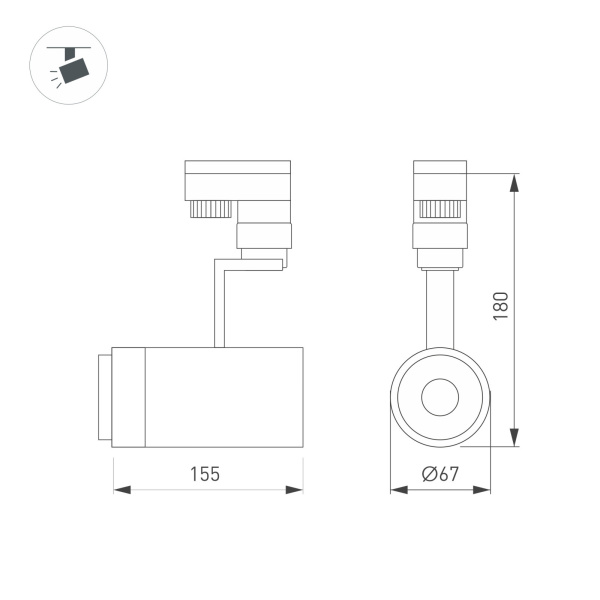 картинка Трековый светильник LGD-ZEUS 025940 от магазина BTSvet