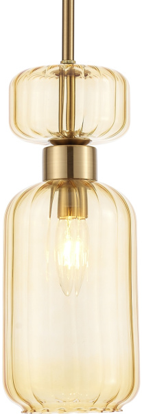 картинка Подвесной светильник Gloss 1141/1S E14*60W Antigue copper/Amber от магазина BTSvet