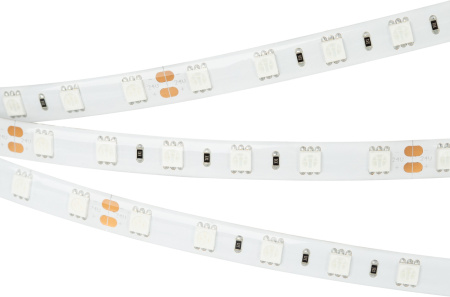 Светодиодная лента RTW 2-5000SE 24V Yellow 2x (5060, 300 LED, LUX) (Arlight, 14.4 Вт/м, IP65) 017493