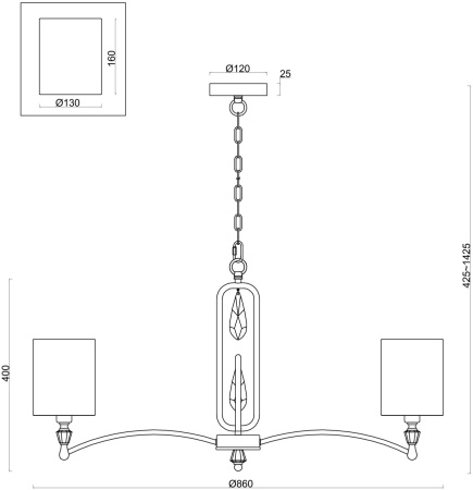 картинка Подвесная люстра Riverside FR1007PL-08N от магазина BTSvet