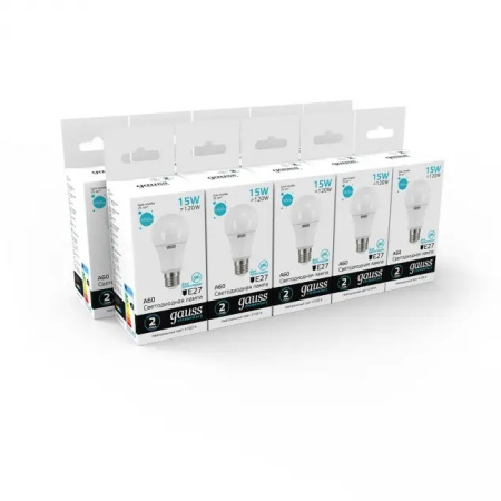 картинка Лампочка LED Elementary A60 15W E27 4100K 1/10/50 23225 от магазина BTSvet