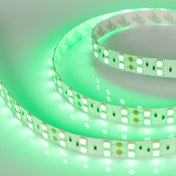 картинка Светодиодная лента RT 2-5000 24V Green 2x2 (5060, 600 LED, LUX) (Arlight, 28.8 Вт/м, IP20) 011262 от магазина BTSvet