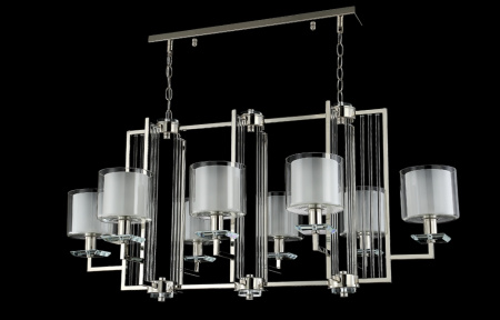 картинка Подвесная люстра NICOLAS SP8 L1000 NICKEL/WHITE от магазина BTSvet