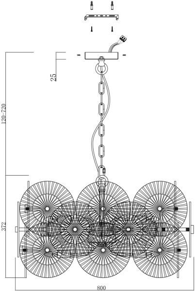 картинка Подвесная люстра Aster MOD007PL-10G от магазина BTSvet