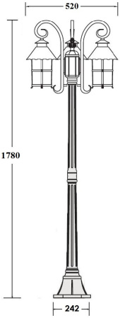 картинка Наземный фонарь CAIOR 1 81508B/18 Gb от магазина BTSvet