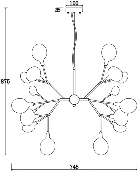 картинка Подвесная люстра Florencia FR5049PL-27G от магазина BTSvet
