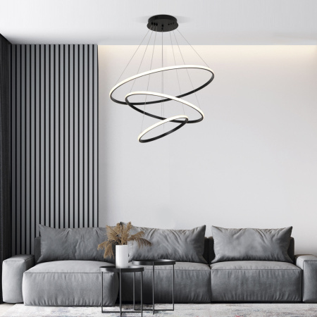 картинка Подвесной светодиодный светильник Collars 90264/3 черный от магазина BTSvet