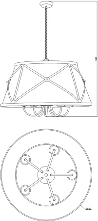 картинка Подвесная люстра Berta V1260-5P от магазина BTSvet