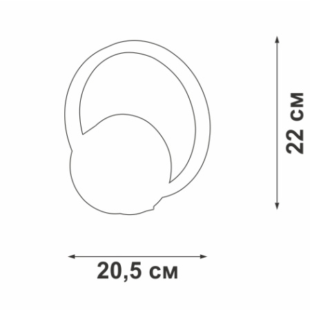 картинка Бра светодиодная V04609-03/1A, LED 14Вт, 3000К, 430лм от магазина BTSvet