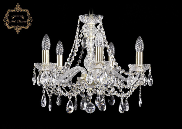 Хрустальная подвесная люстра 11.21.5.165.Gd.Sp