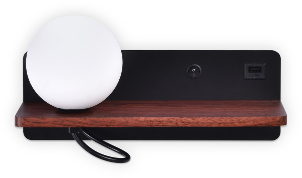 картинка Бра светодиодное с выключателем и USB-портом Wallers FW521 от магазина BTSvet