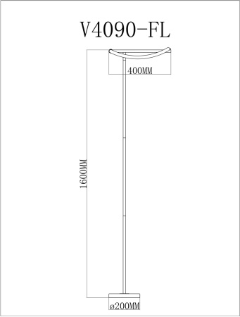картинка Торшер светодиодный True V4090-FL от магазина BTSvet