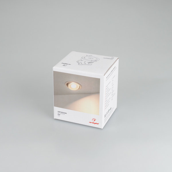 картинка Светильник встраиваемый LED CL-SIMPLE-R78-9W Warm3000 (WH, 45 deg) (Arlight, IP20 Металл, 3 года) 026868 от магазина BTSvet