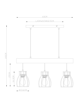 картинка Подвесной светильник Mina 15326-3N от магазина BTSvet