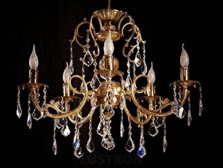 Подвесная люстра 8888/5 AB Leaf crystal