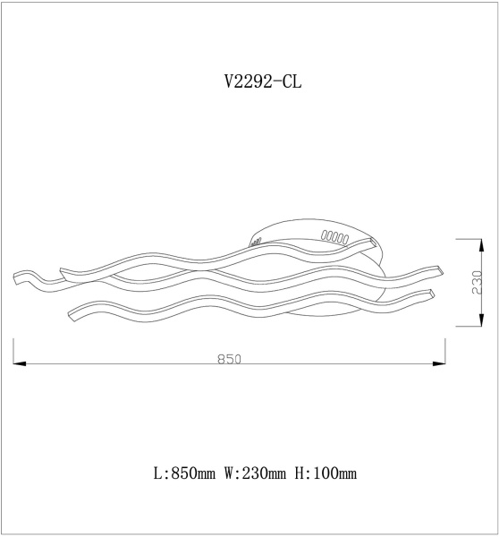 картинка Люстра потолочная светодиодная V2293-CL LIberty LED*54W от магазина BTSvet