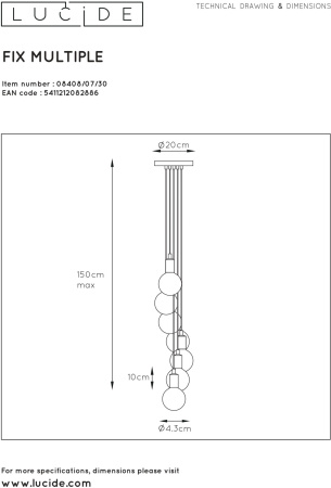 картинка Подвесной светильник Fix Multiple 08408/07/30 от магазина BTSvet