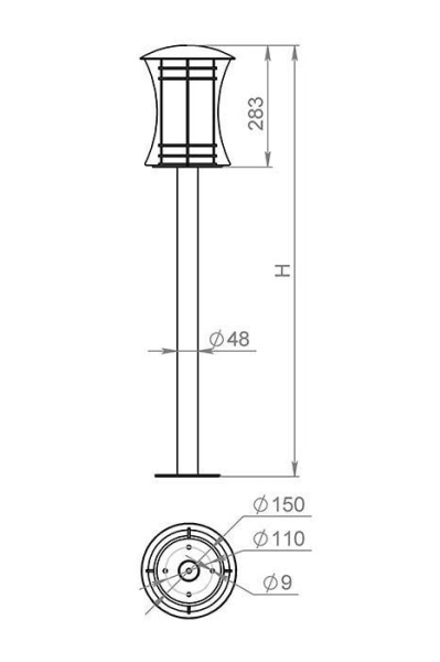 картинка Наземный фонарь Бордо 180-31/b-01 от магазина BTSvet