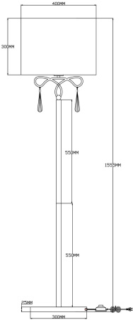 картинка Торшер с выключателем Mae V2564-1F от магазина BTSvet