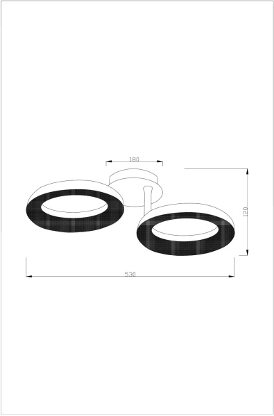 картинка Люстра потолочная светодиодная V2461-CL Smooth LED*18W от магазина BTSvet