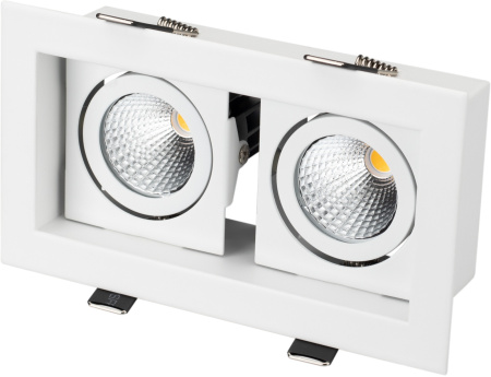Светильник встраиваемый LED CL-KARDAN-S180x102-2x9W Day (WH, 38 deg) (Arlight, IP20 Металл, 3 года) 024138