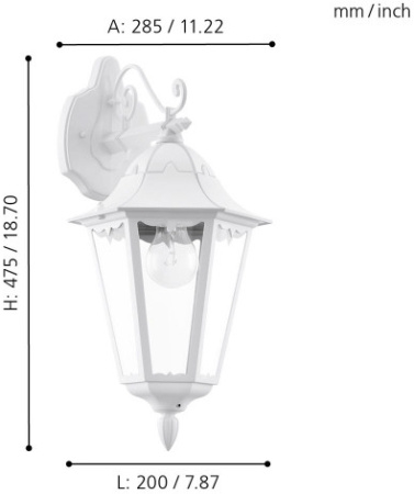 картинка Настенный фонарь уличный Navedo 93445 от магазина BTSvet