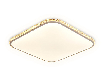 Потолочный светильник светодиодный с подсветкой и пультом регулировкой цветовой температуры и яркости с ночным режимом Crystal FF75