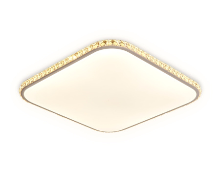 Потолочный светильник светодиодный с подсветкой и пультом регулировкой цветовой температуры и яркости с ночным режимом Crystal FF75