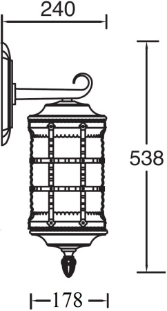 картинка Настенный фонарь уличный BARSELONA 81202 Bl cover от магазина BTSvet
