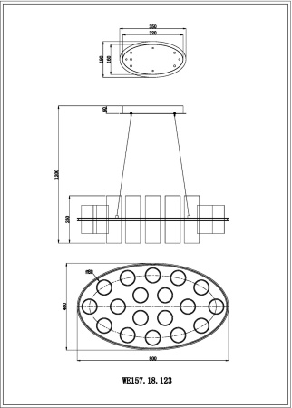 картинка Подвесной светильник Paula WE157.18.123 от магазина BTSvet