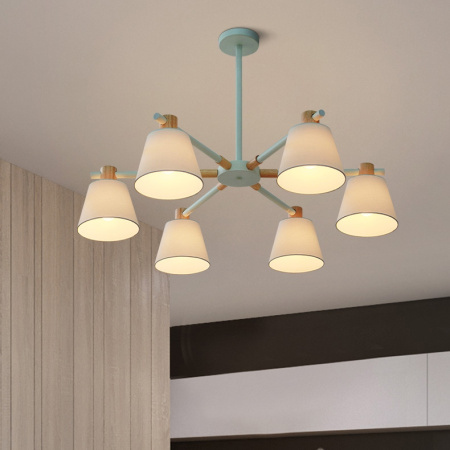 картинка Потолочная люстра на штанге NATURA A BLUE 6 от магазина BTSvet