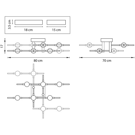 картинка Потолочная люстра светодиодная Bergamo 745147 от магазина BTSvet