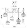 картинка Подвесной светильник A1110SP-5WH от магазина BTSvet