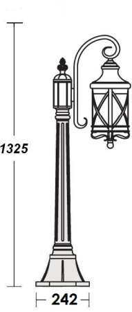 картинка Наземный фонарь LUCERNA 84807/18/PartA Gb от магазина BTSvet