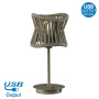 картинка Уличная настольная лампа светодиодная с выключателем и USB Polinesia 7134 от магазина BTSvet