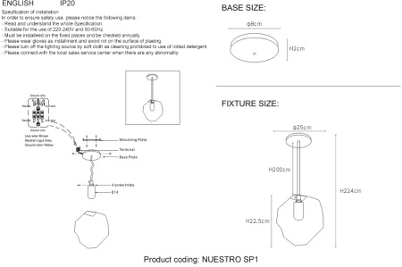 картинка Подвесной светильник NUESTRO SP1 GOLD/PINK от магазина BTSvet
