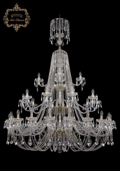 Хрустальная подвесная люстра 11.21.20+10+5.530.3d.XL-196.Gd.Sp